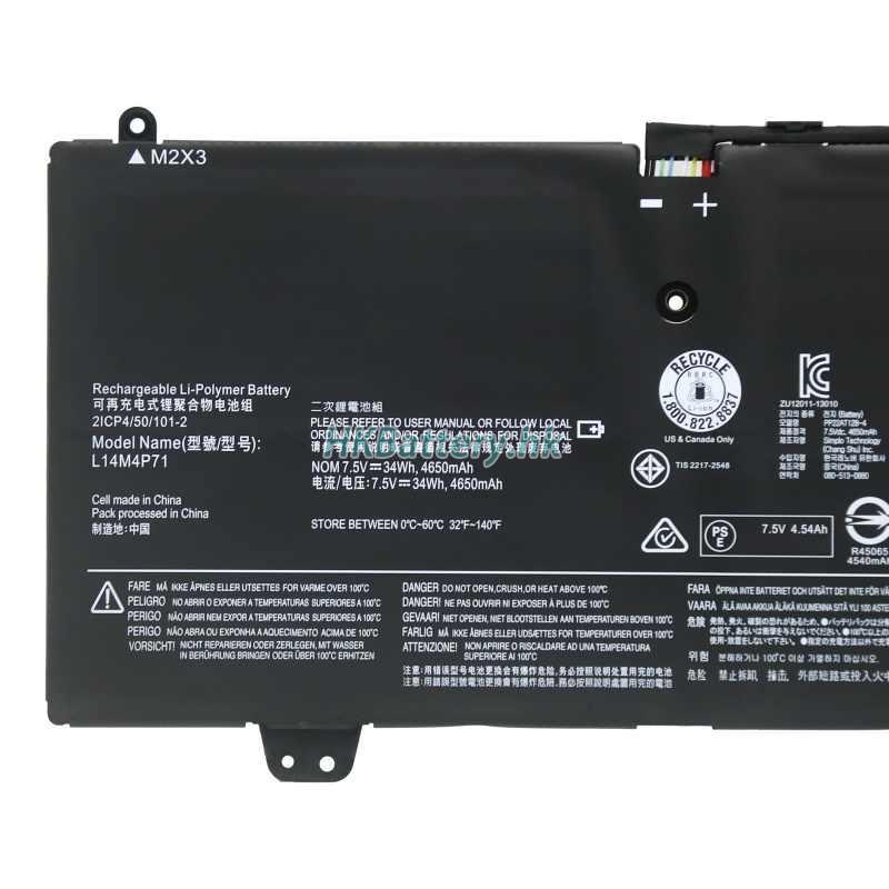 Lenovo聯想 L14M4P71(2ICP4/50/101-2)代用電池